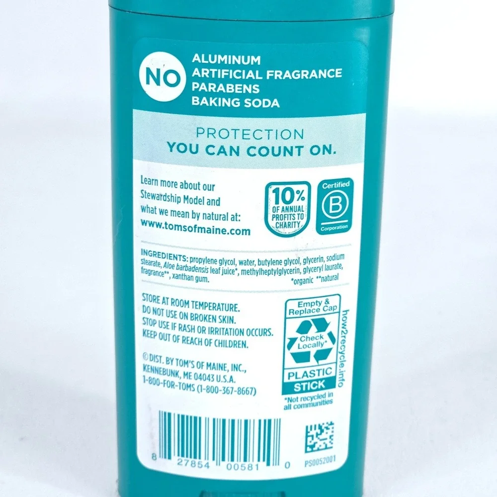 Natural Deodorant Pack of 3 Tom's of Maine‎ North Woods 3.25 oz Aluminum Free
